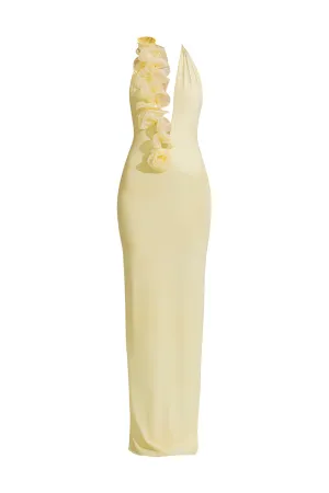 ADELA BUTTER YELLOW MAXI DRESS