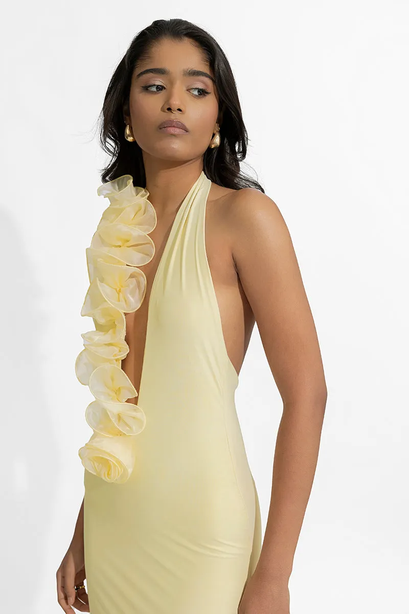 ADELA BUTTER YELLOW MAXI DRESS