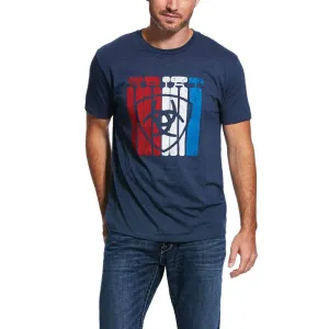 Ariat Men's Navy Heather Standing Tall Graphic Shirt