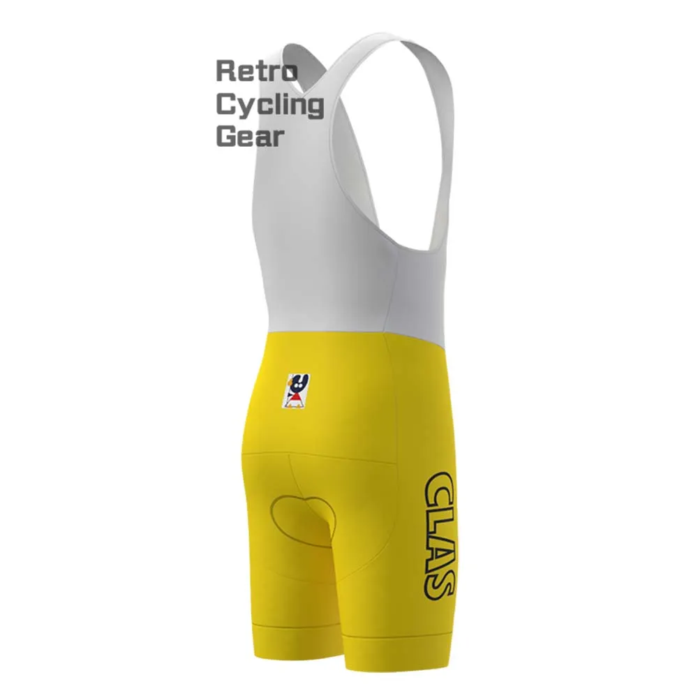 CLAS Yellow Retro Bib Cycling Shorts