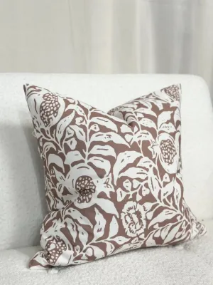 Clay Brown Print Cushion Cover - 45cm x 45cm