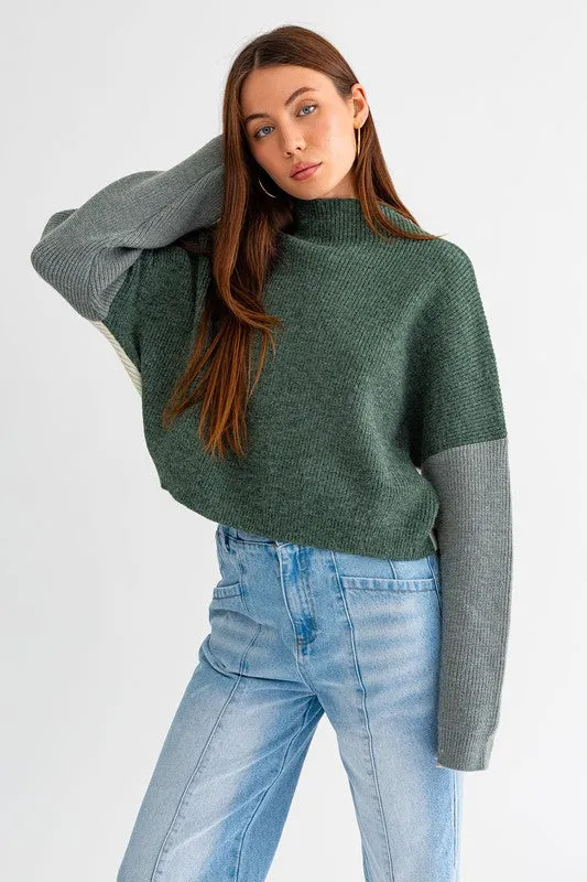 Color Block Oversized Sweater