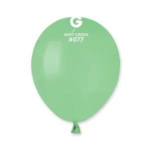 Gemar Latex Balloon #077 Green 5inch 100 Count Solid Color