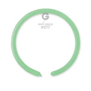 Gemar Latex Balloon #077 Mint Green 1inch 50 Count Solid Color