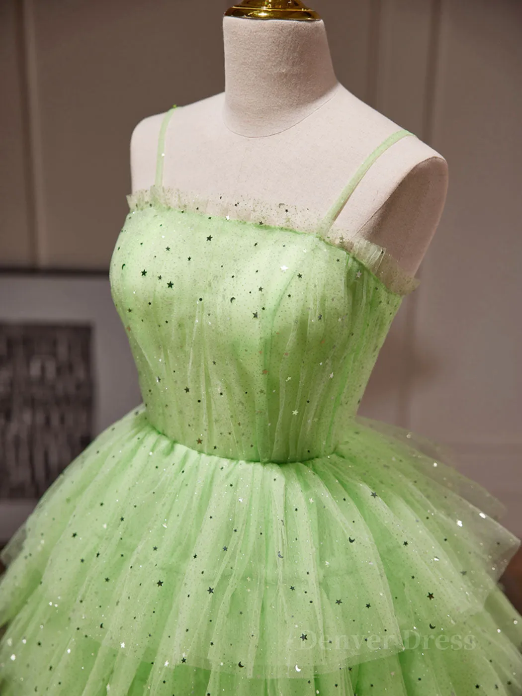 Green Tulle Short Prom Dress Cute Green Homecoming Dresses