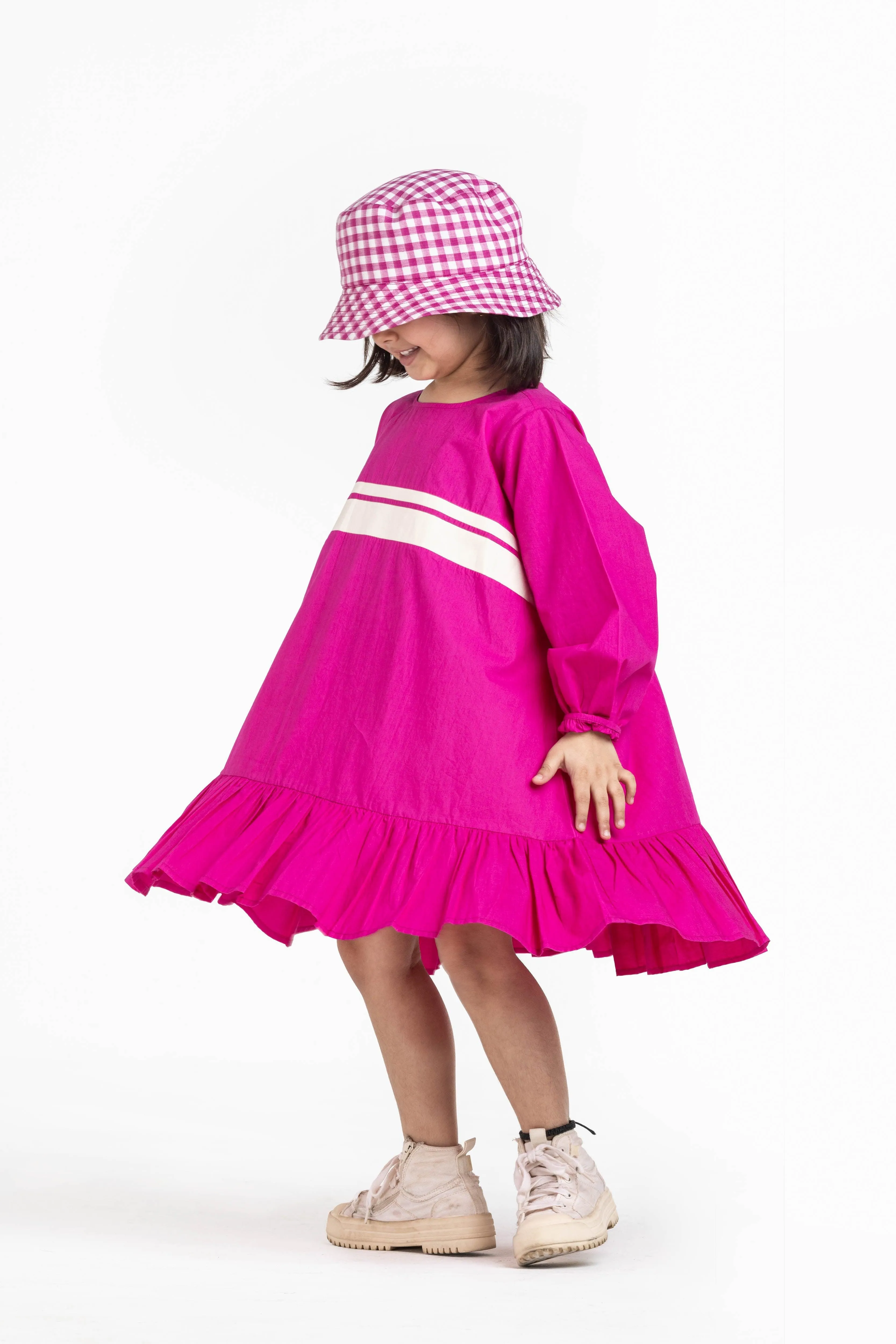 Hot Pink Frill Dress