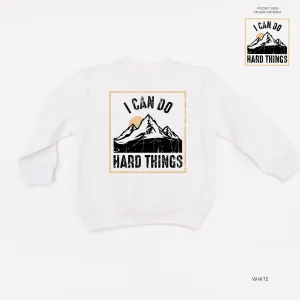 I Can Do Hard Things - Pocket Design on Front w/ Full Design on Back - Child Sweater