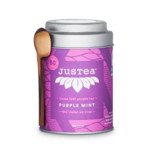 JusTea Loose Leaf Purple Tea Tin - Purple Mint