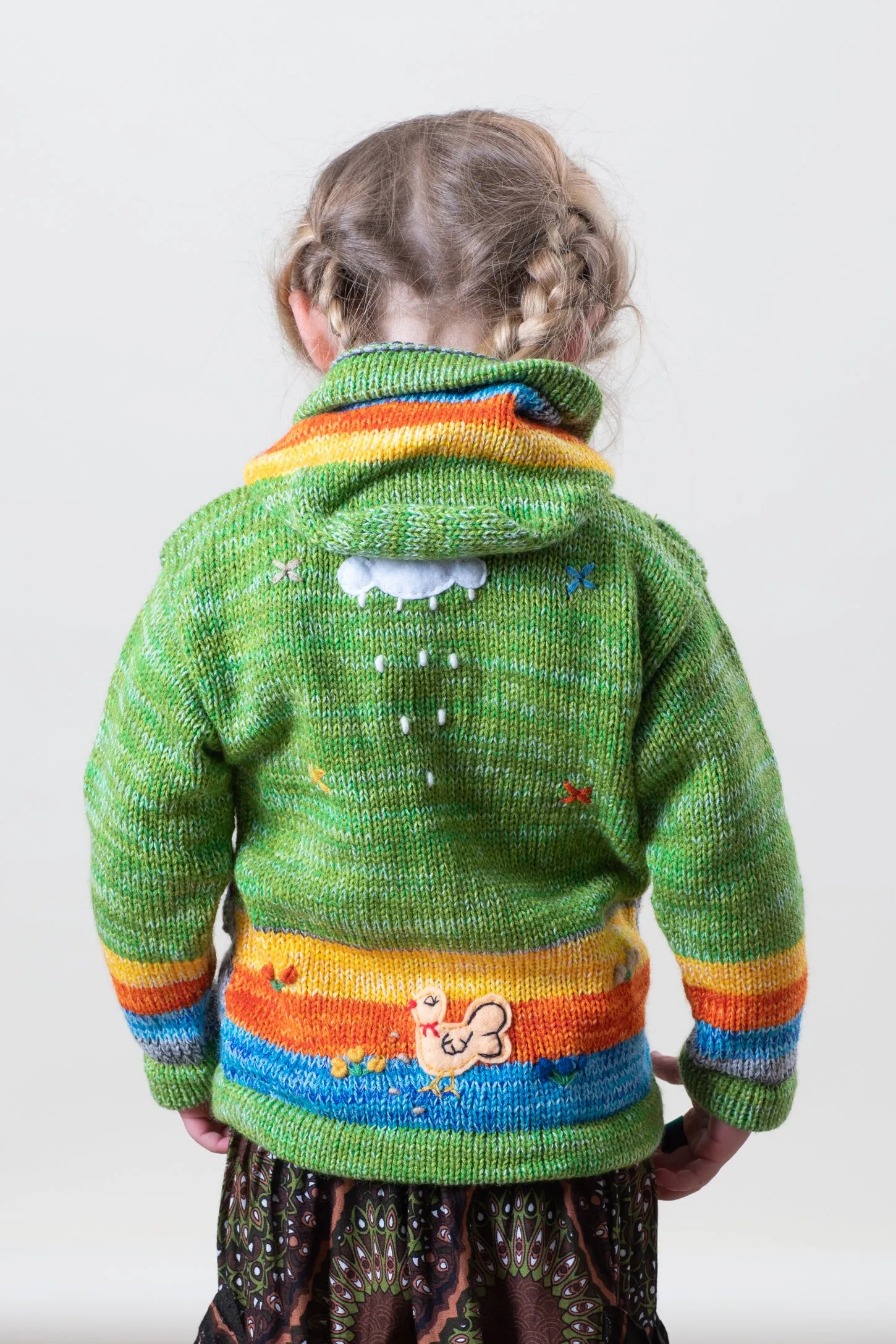 Kids Nature Scene Hooded Zip Sweater