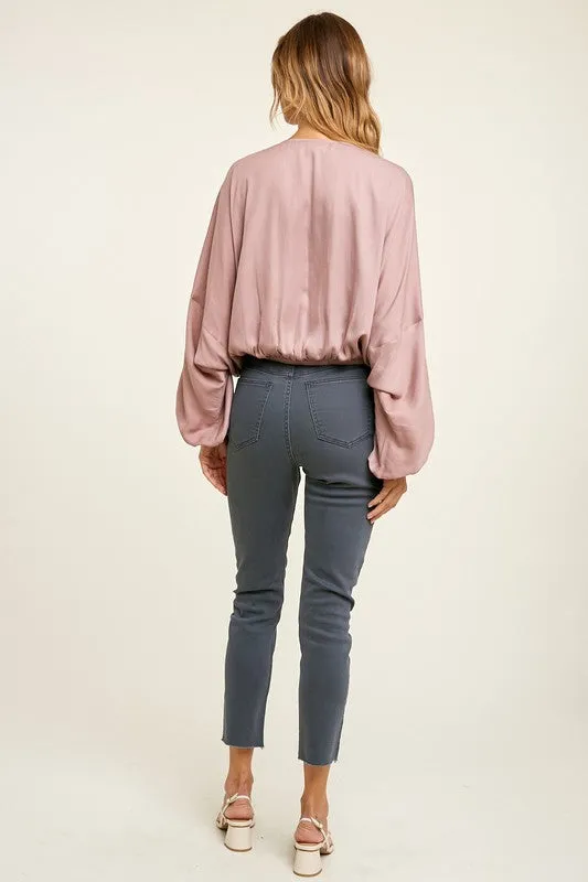 Meena Satin Blouse // Mink