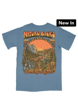 National Parks Tour Tee in Fog by Nature Backs