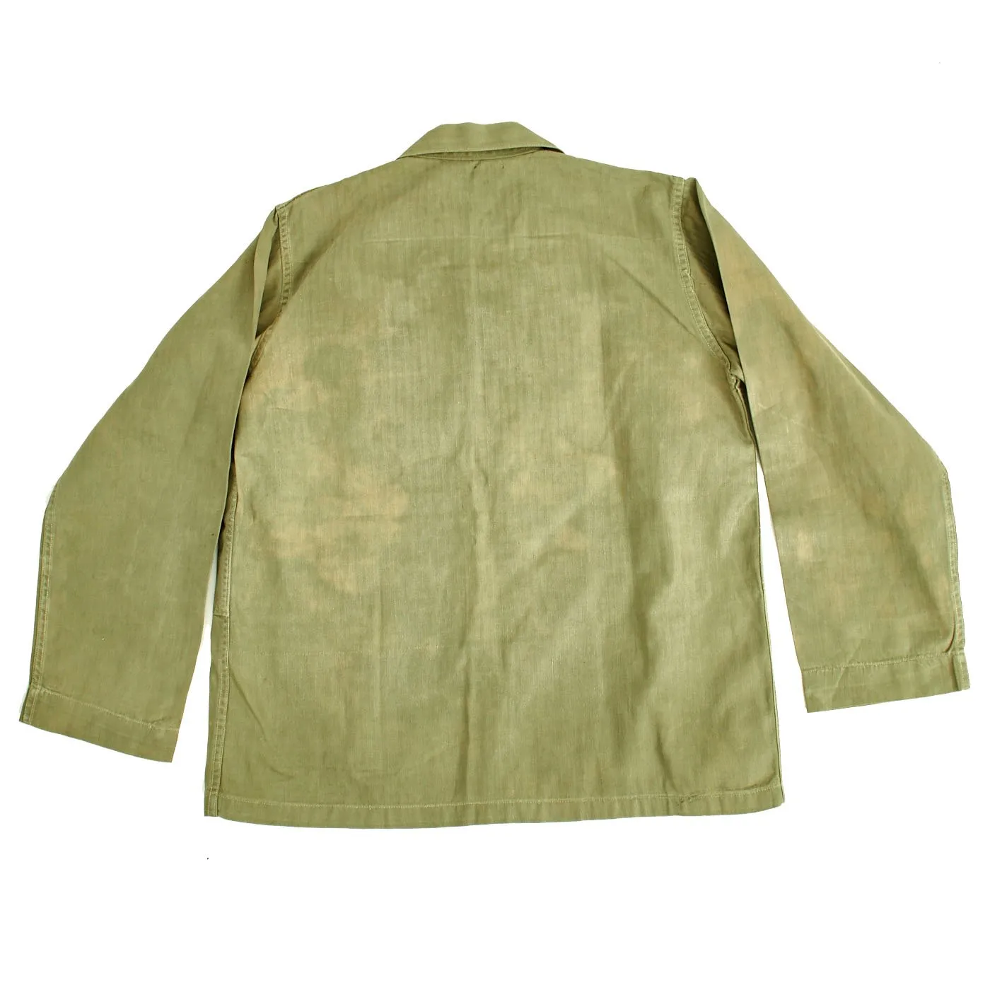 Original U.S. WWII USMC HBT Herringbone Twill P44 Combat Field Utility Named Set - Jacket and Pants