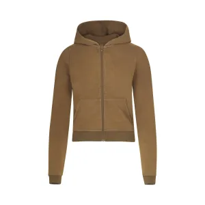 OUTDOOR BASICS ZIP UP HOODIE | SEPIA