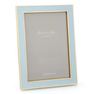 Powder Blue Enamel & Gold Frame