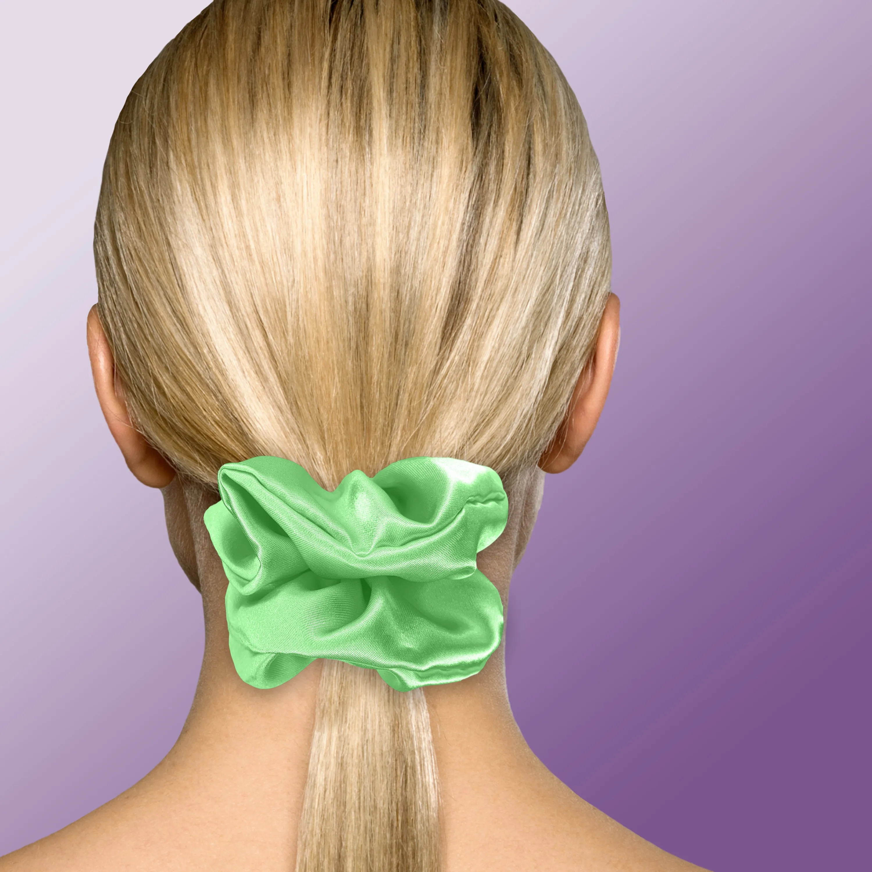 Scrunchies Premium Bridal Satin Available in 3 Sizes Made in the USA Mint