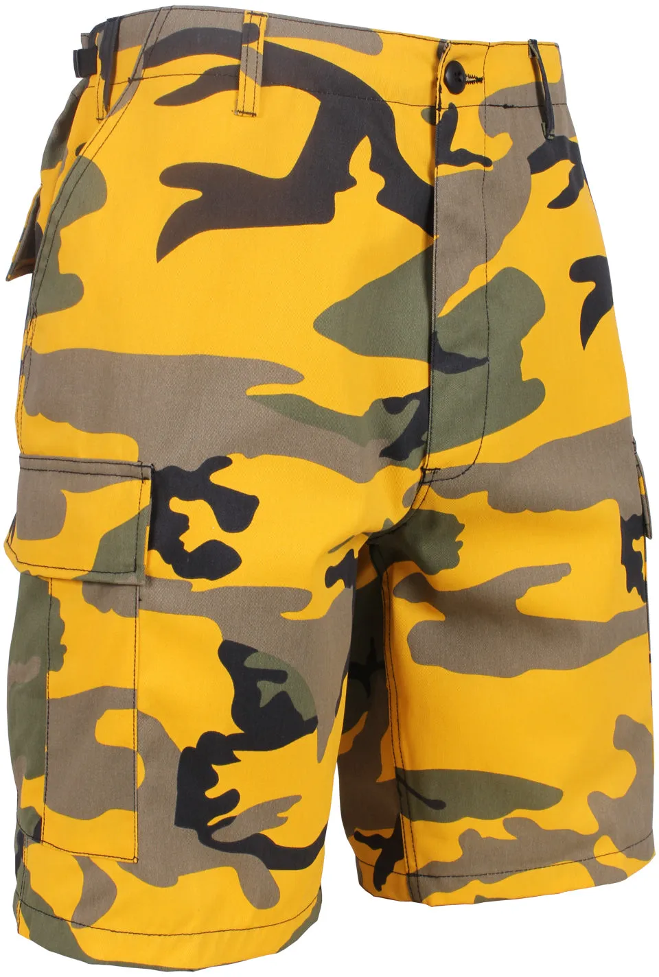 Stinger Yellow Camouflage  - Military Cargo BDU Shorts (Polyester/Cotton Twill)