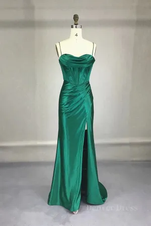 Strapless Dark Green Prom Dresses Dark Green Formal Evening Dresses