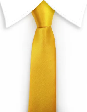 Yellow Satin Skinny Tie